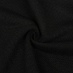 Ткань Футер 3-х нитка, Петля, цвет Черный (на отрез)  в Ангарске