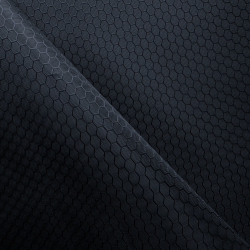 Ткань Оксфорд 300D PU Рип-Стоп СОТЫ, цвет Черный (на отрез)  в Ангарске