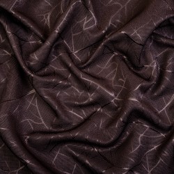 Ткань Блэкаут для штор &quot;Ледовое тиснение цвет Темно-Коричневый&quot; (на отрез)  в Ангарске