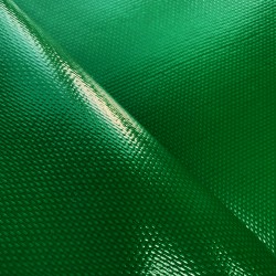 Ткань ПВХ 600 гр/м2 плотная, Зелёный (Ширина 150см), на отрез  в Ангарске