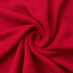 Флис Односторонний 130 гр/м2, цвет Красный (на отрез)  в Ангарске