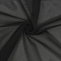 Трикотажная Сетка 75 г/м2, цвет Черный (на отрез)  в Ангарске