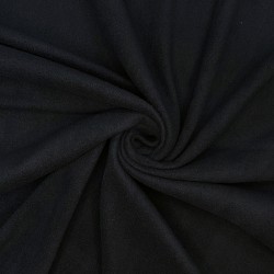 Ткань Флис Односторонний 130 гр/м2, цвет Черный (на отрез)  в Ангарске