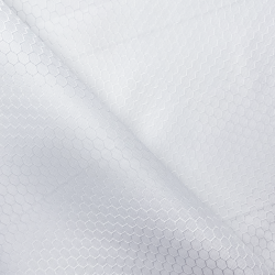 Ткань Оксфорд 300D PU Рип-Стоп СОТЫ, цвет Белый (на отрез)  в Ангарске