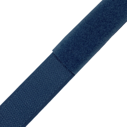 Контактная лента 25мм цвет Синий (велькро-липучка, на отрез)  в Ангарске