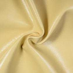 Ткань Дерматин (Кожзам) для мебели, цвет Кремовый (на отрез)  в Ангарске