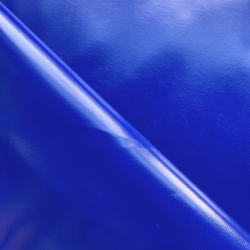 Ткань ПВХ 450 гр/м2, Синий (Ширина 160см), на отрез  в Ангарске