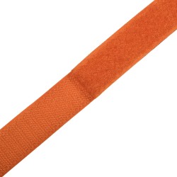 Контактная лента 25мм цвет Оранжевый (велькро-липучка, на отрез)  в Ангарске