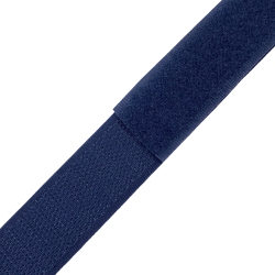 Контактная лента 25мм цвет Тёмно-Синий (Велькро-липучка), на отрез  в Ангарске