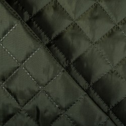 Стеганая подкладочная ткань с синтепоном (100гр/м2), цвет Хаки (на отрез)  в Ангарске