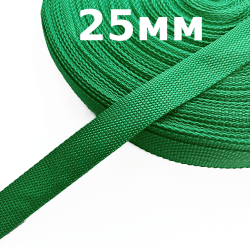 Лента-Стропа 25мм, цвет Зелёный (на отрез)  в Ангарске